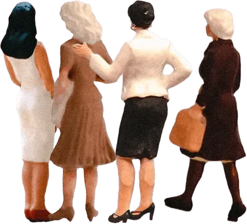 four business women standing facing forward